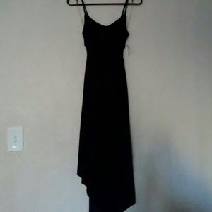 NWT No Boundaries Black Macrame Hi Low Dress